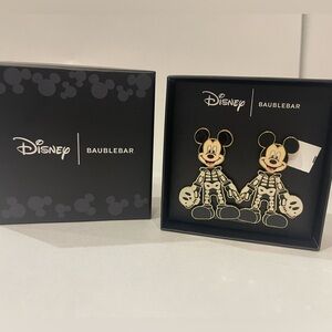 Disney x Baublebar Mickey Mouse Skeleton Glow in the dark earrings NEW